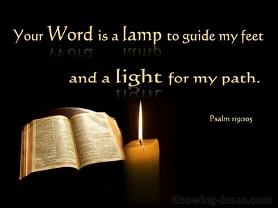 Psalm 119:105 Your Word Is A Light To My Path (black)